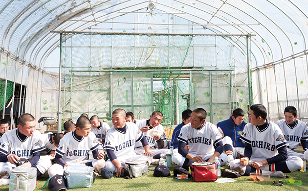 栃木工業野球部のキャッチャー練習